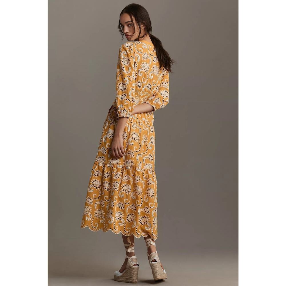 NWT❤️Anthro Shoshanna Sicily Eyelet Maxi Dress sz12 - Picture 3 of 11